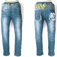 teen boys winter blue jeans thermal velvet child denim warm pants kids fleece outerwear trousers mh0315