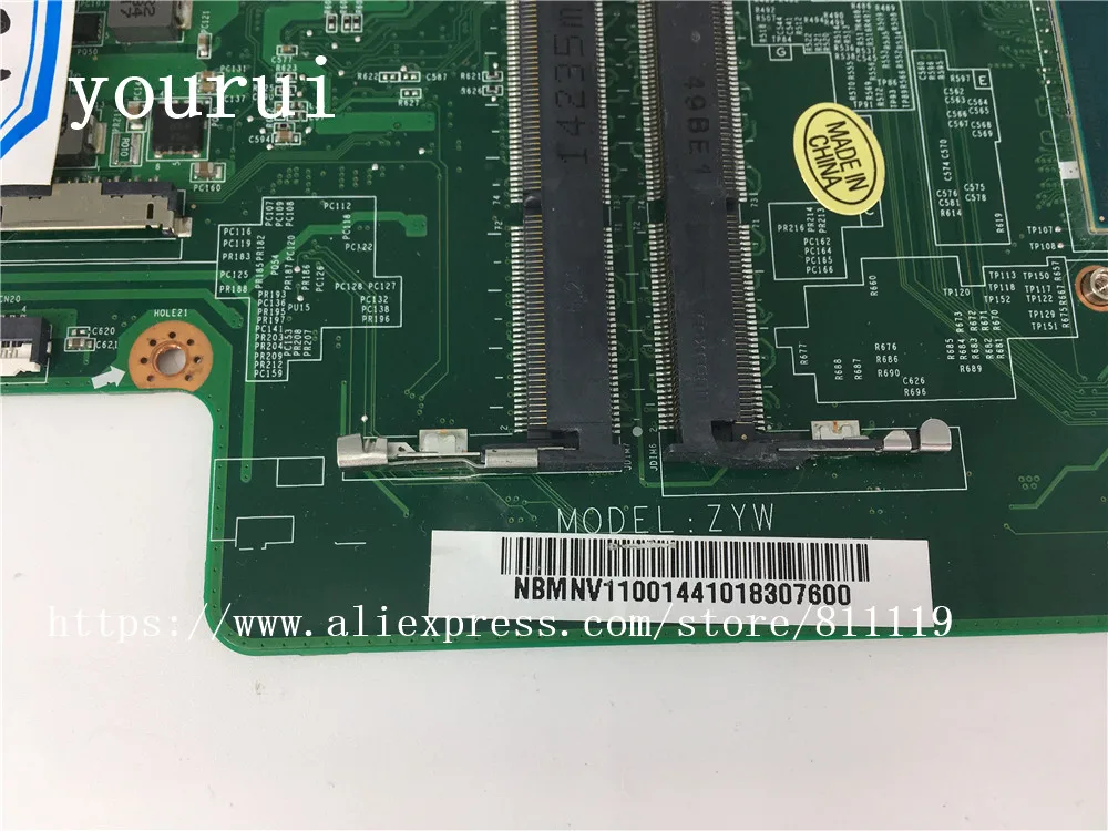 Yourui для материнская плата ноутбука Acer Aspire E5 771 771G NBMNV11001 NB.MNV11.001 DA0ZYWMB6E0 с i5 4210u GT840M