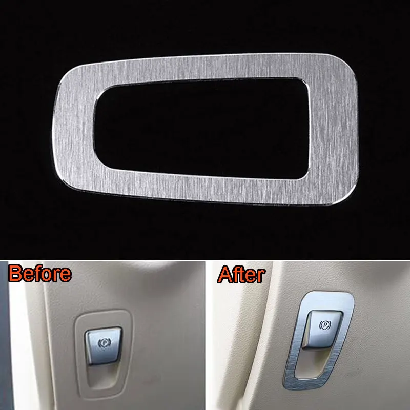 

Алюминиевое украшение для автомобиля, крышка электронного тормоза, отделка, рамка, декоративная наклейка, подходит для Benz C класса C200 2015, Ста...