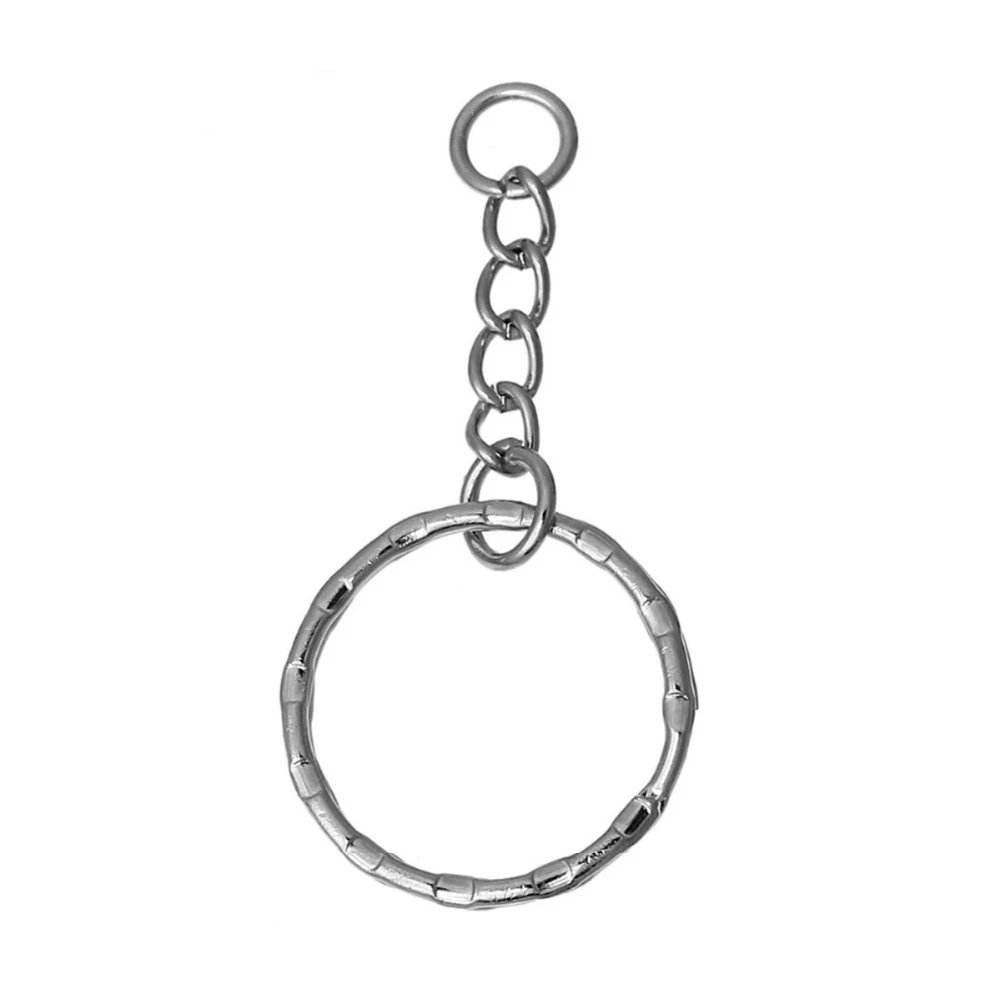 DoreenBeads 30 шт. брелоки и кольца для ключей темно-серебристого цвета аксессуары 53 мм