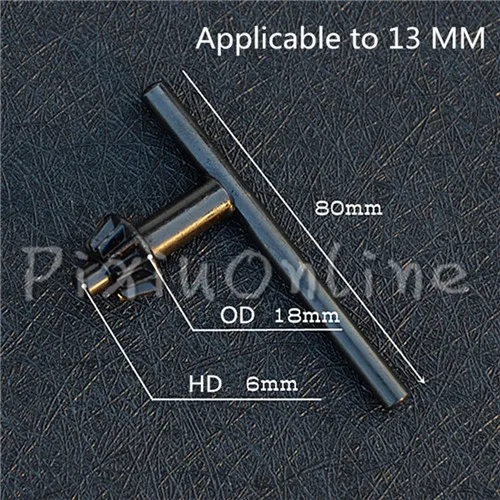 Black 13MM 1 шт. ST074 сверлильный патрон ключи крышка резинки электрический ручной сверлильный патрон гаечный ключ применимый к 10 мм/13 мм сверлильный патрон - Цвет: Black 13MM