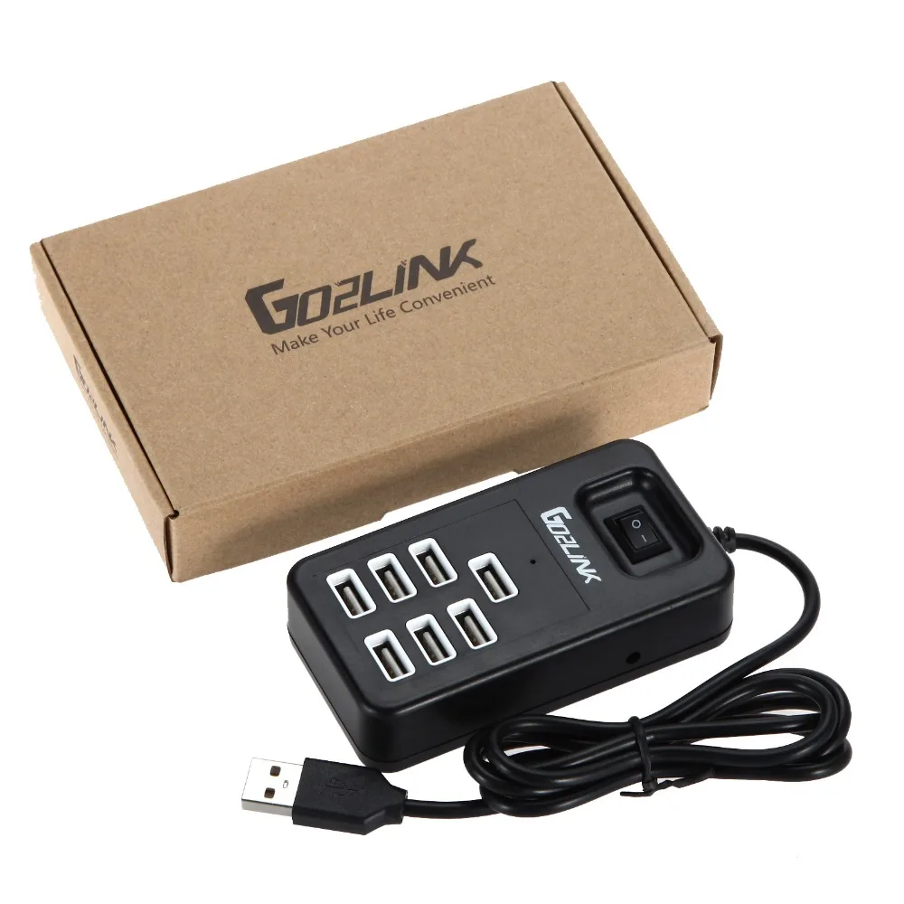 

Go2linK USB HUB 2.0 7 Ports Micro USB 2.0 HUB Splitter USB Hab High Speed 480mbps USB Splitter 7 HUB For PC