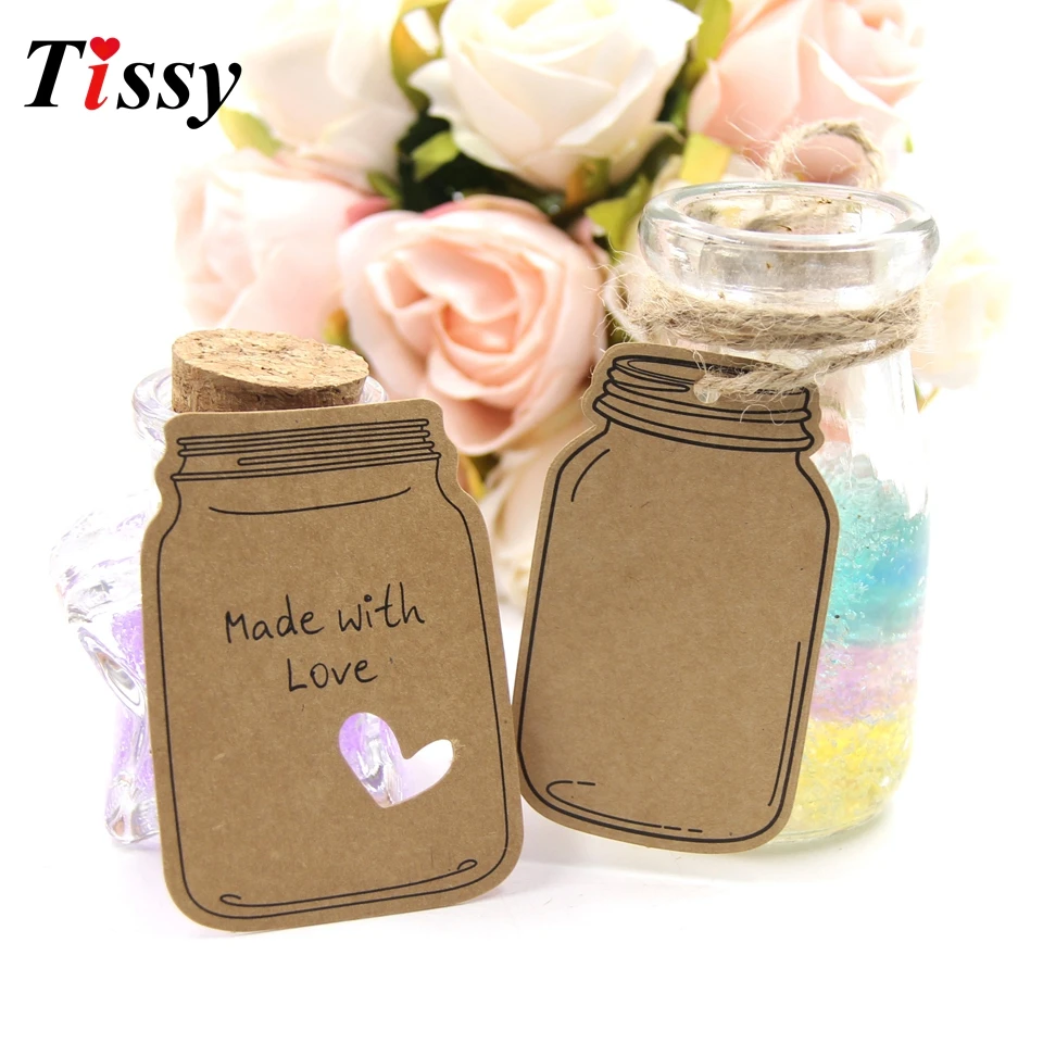 50 шт. креативные бумажные ярлыки для бутылок этикетки карточек ручная работа с