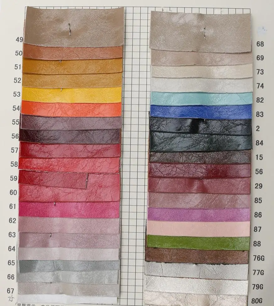 1.0 мм оптовая продажа Масляная блестящая кожа / синтетическая кожа для сумок / для обуви дивана ремня / качественная ткань на.