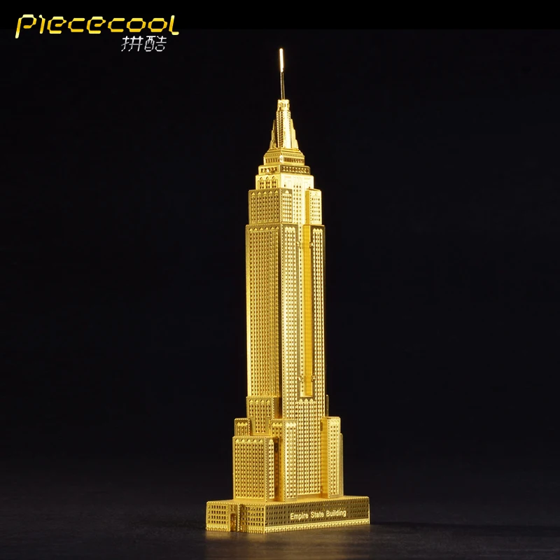 Piececool DIY металлическая 3D головоломка игрушка Империя State Building модель ручной