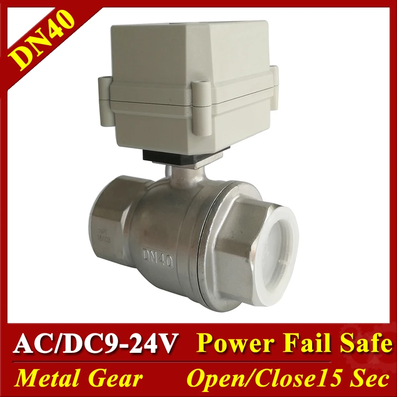 

Tsai Fan Stainless Steel NPT/BSP 1-1/2'' Power Fail Safe Valve 2 Way DN40 AC/DC9-24V Normally Open Normally Closed Valve