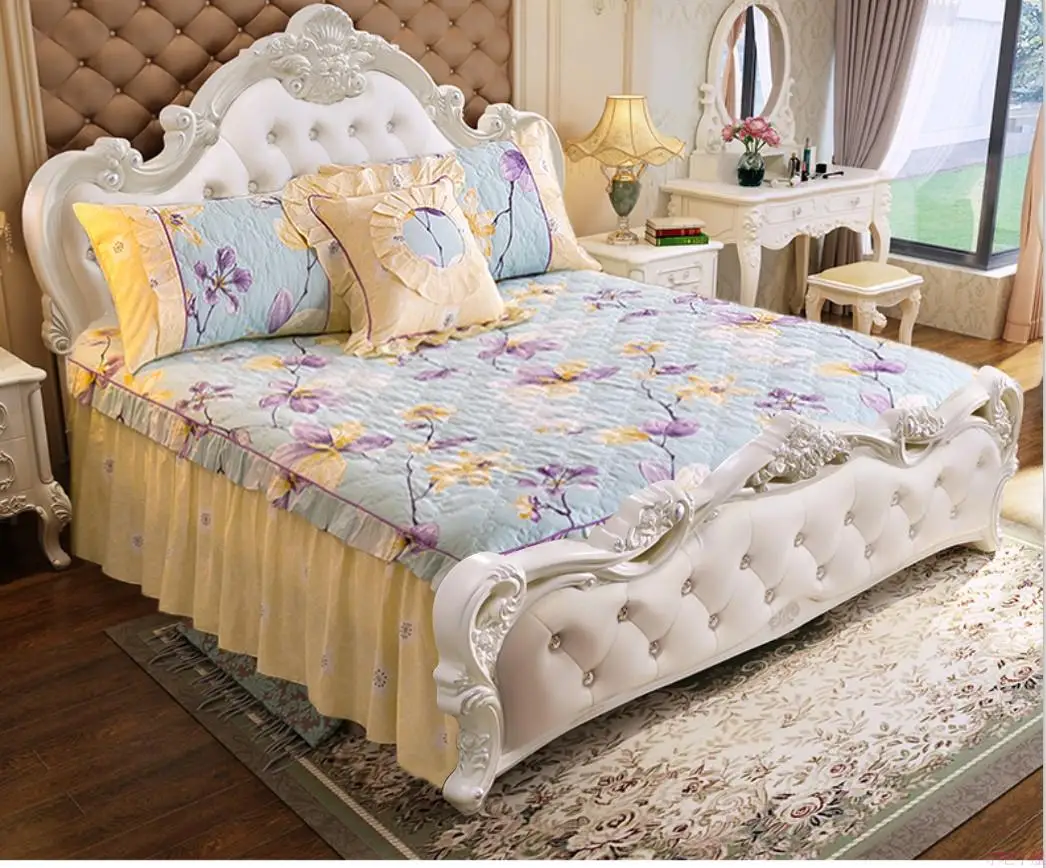 2018 Кувр Горит Jupe Colchas De стеганые Ou без конца кровать кусок юбка покрывало