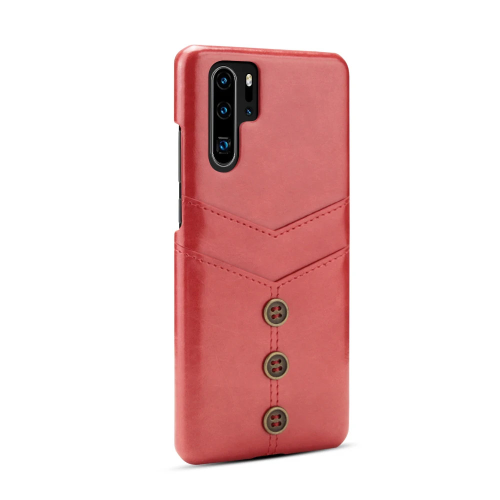 Luxury Oil Wax PU Leather Buckle Wallet Phone Cases For Huawei P30 P20 Lite Pro Mate 20 Lite Credit Card Money Slot Holder Cover