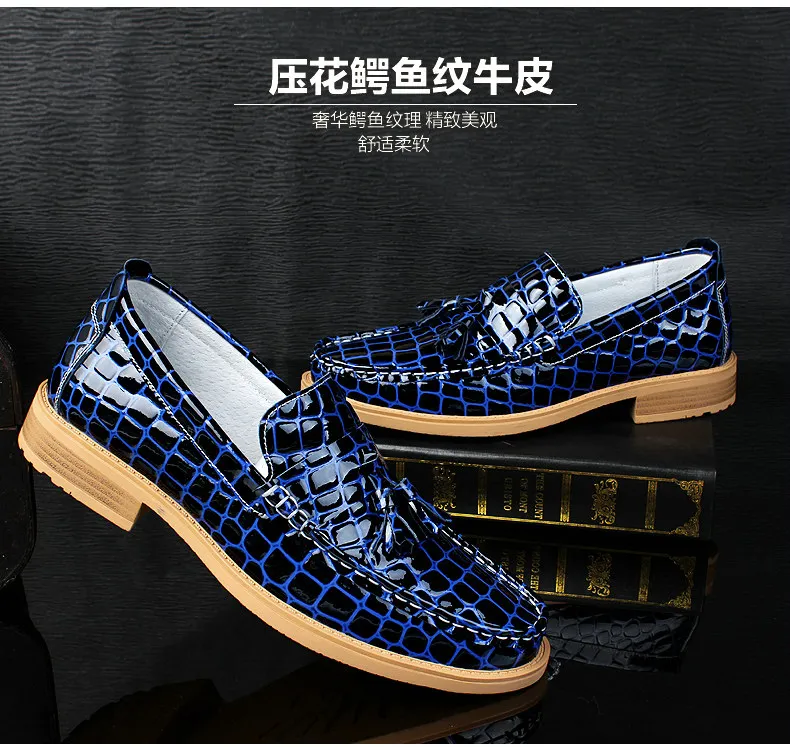 Europe Mens Shoes Genuine Leather Mocassins New Designer Man Zapatillas Hombre Size 38 to 44 Blue Black | Обувь