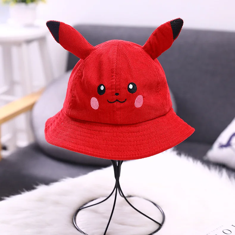 Pikachu cartoon children summer new baby sun visor cap cute fisherman hat cosplay unisex cotton big 1-3 years old 2019 | Детская одежда