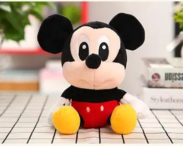 F Disney Stuffed Animals Plush Mickey Mouse Minnie Winnie the Pooh Doll Lilo and Stitch Piglet Keychain Birthday Gift Kid Girl Toy - Цвет: F
