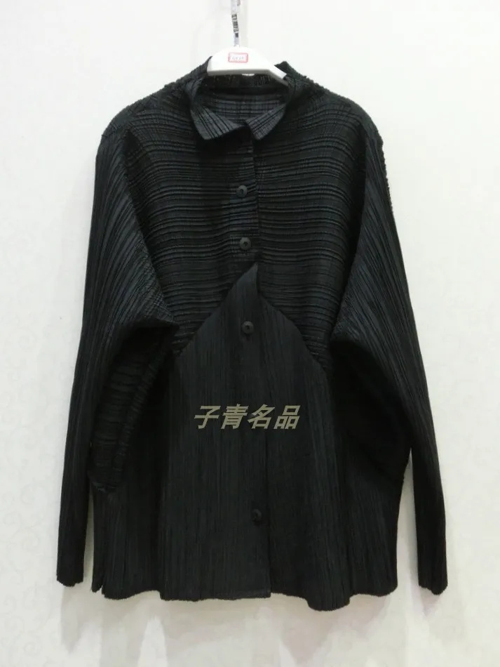Changpleat 2019 Spring New Long sleeve Women cardigan coat Miyak Pleated Fashion Single-breasted Stand collar Jackets Plus Size | Женская