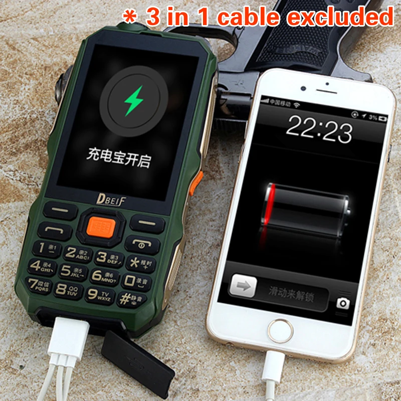 Горячий мобильный телефон DBEIF D2017 TV 3 5 &quotэкран фонарик Внешний аккумулятор две