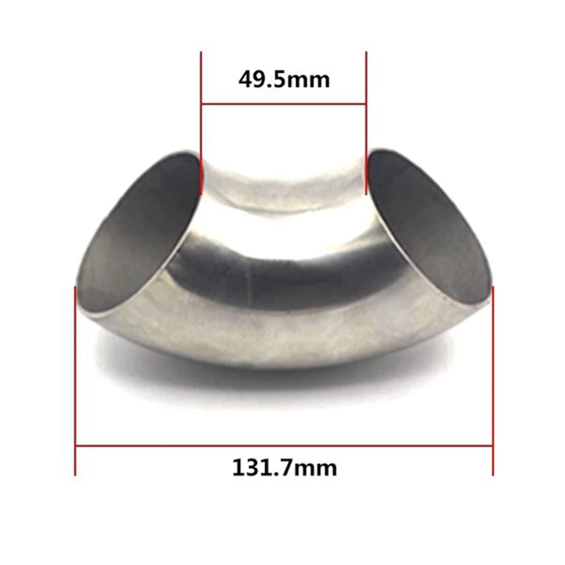 Нержавеющая сталь локоть трубы автомобиля 90 ° трубопровод прочный Замена изгиб