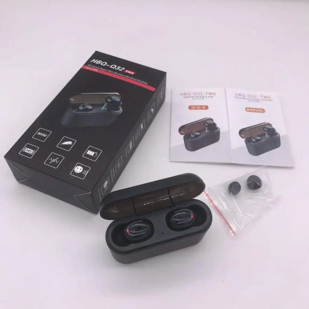 

Wireless Bluetooth Earphones TWS 5.0 Stereo Earbud Headset wireless motion earbuds with charging box 1500 mAh power bank