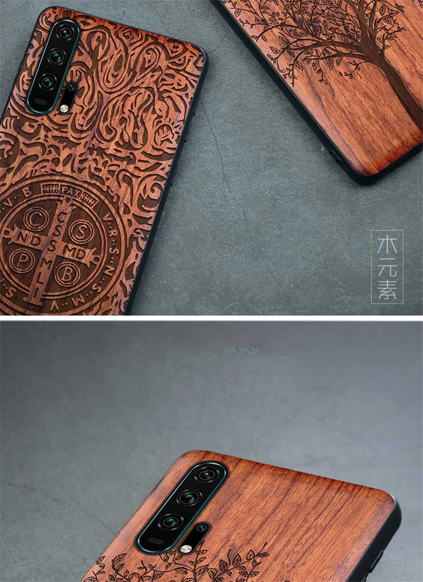 Резной деревянный ящик для huawei Honor 20 противоударный чехол TPU бампер чехол для huawei Honor 20 чехол деревянная оболочка Honor 20 Pro