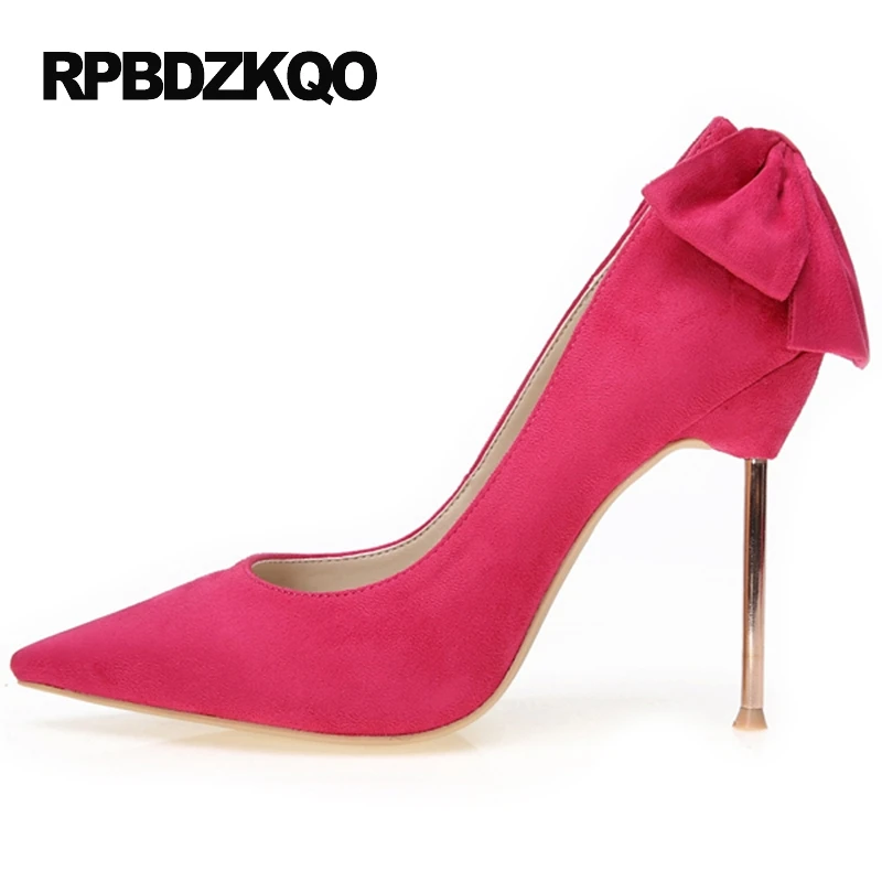 Большой размер тонкий высокие каблуки галстук бабочка ультра Runway Указательный