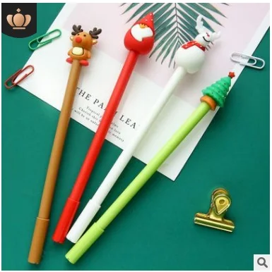 

12 PCS/LOT zhongfan student christmas modeling stationery 0.5mm fresh pen gel pen