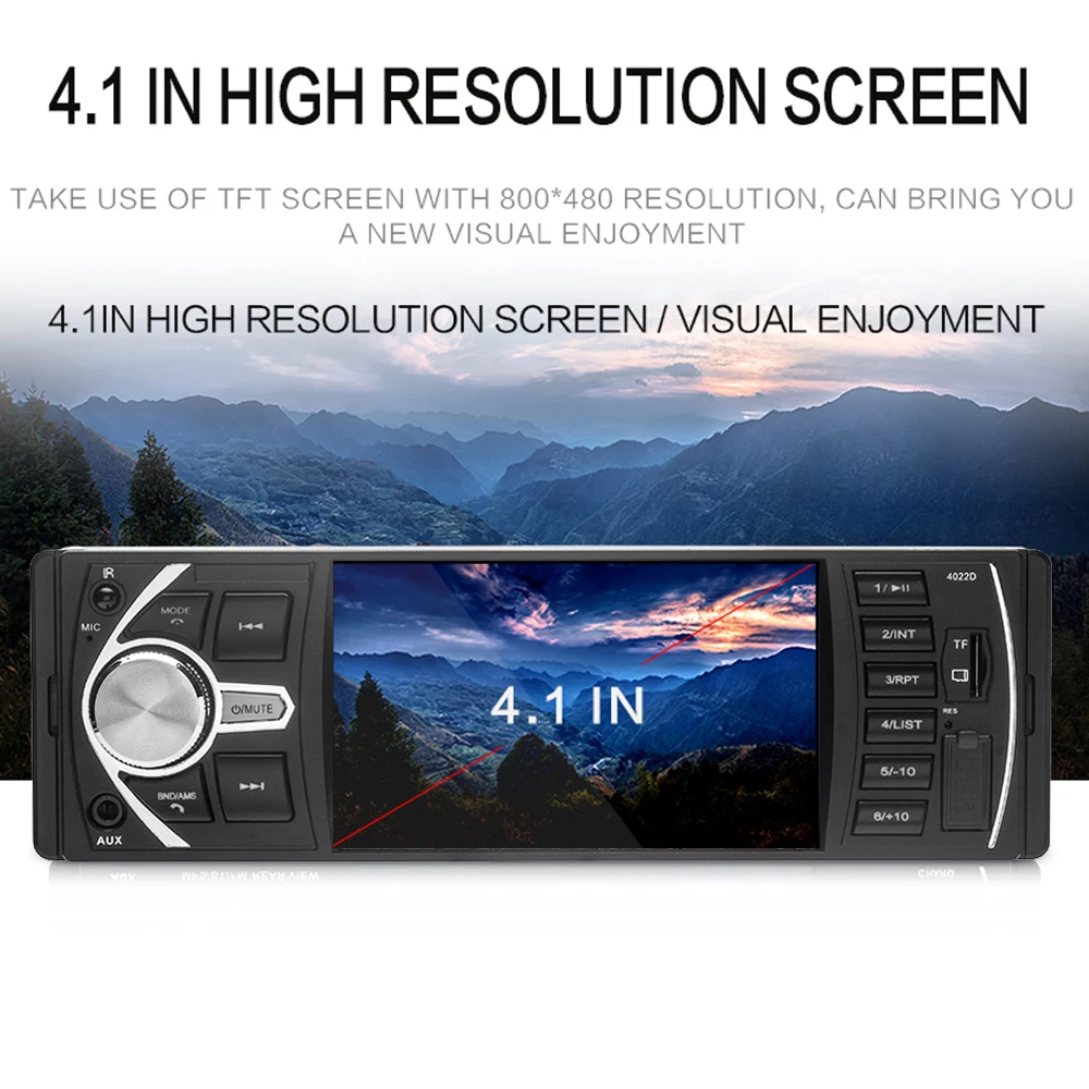 AZGIANT 4inch High Resolution Screen Digital Car Radio Bluetooth 2.0 Hand Free Call Support Rear View Camera FM Remote Control | Автомобили
