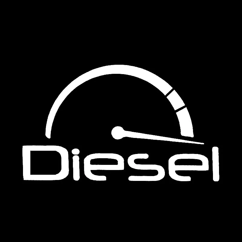 YJZT 12 7 см * 6 Автомобильная Наклейка Виниловая наклейка Turbo Diesel черный/серебристый