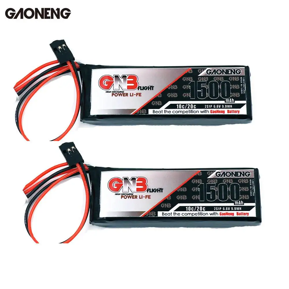 2PCS 4 шт Gaoneng GNB 1500mAh 2S 10C/20C 6,6 V 9.9WH Аккумулятор для радиоуправляемого передатчика дрона FPV гоночных частей радиоконтроллера - Цвет: 2PCS