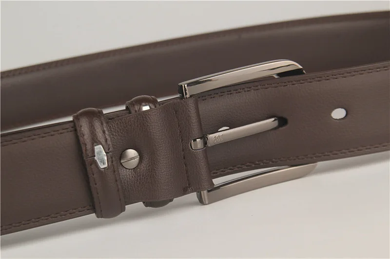 

VOHIO 100% Cowhide Genuine Leather Belts for Men Brand Strap Male Pin Buckle mens+size belt 160cm for the big man Vintage Cowb