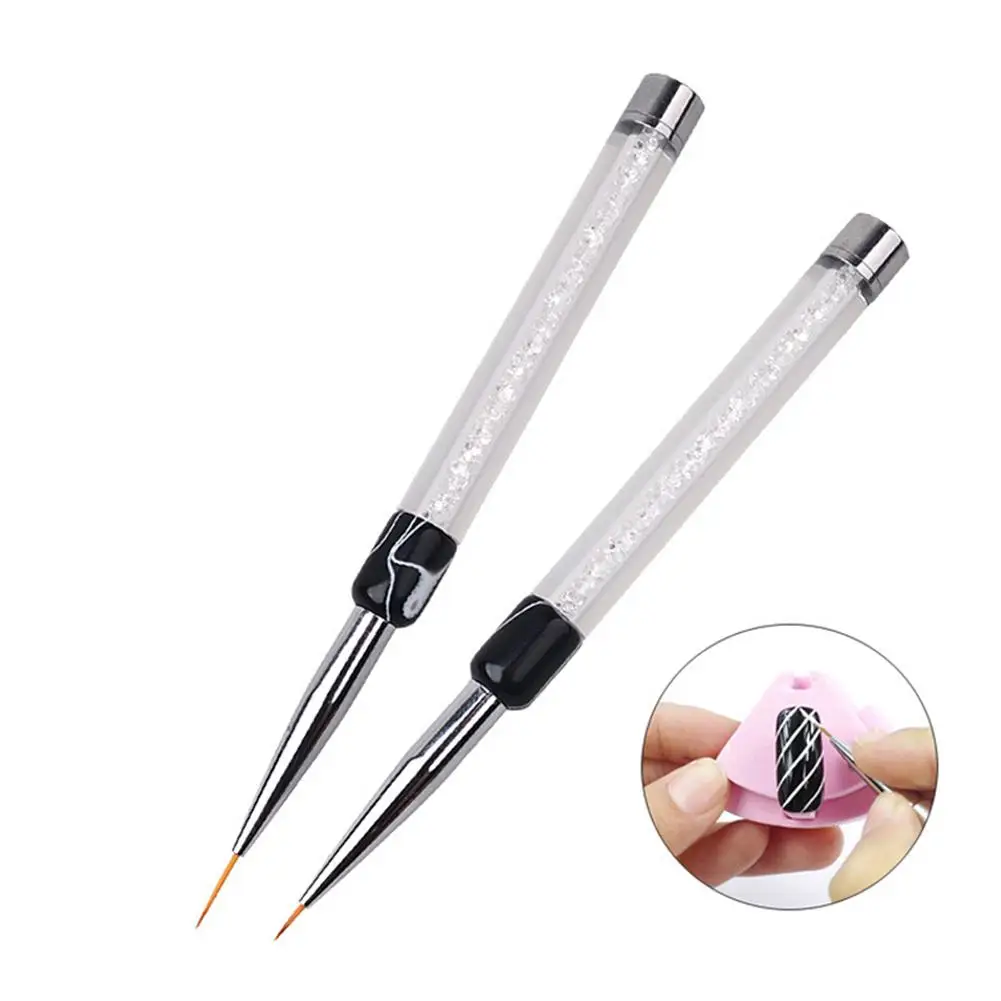 Nail Art Brush 7mm 14mm UV Gel Polish Painting Drawing Line Pen Liner Tool DIY Manicure New | Красота и здоровье