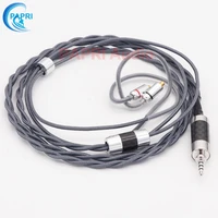papri 2 53 5mm4 4mm 4n occ silvergold plated5mil balanced earphone cable for most mmcx 0 78mm headphone diy upgrade cables