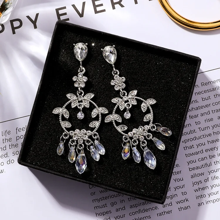 3 пар/лот модные длинные серьги в стиле ретро с цветами и листьями темпераментные