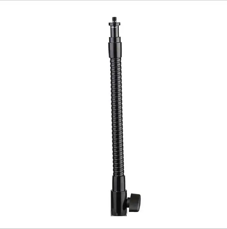 

28cm Flexible Bendable Flash Light Stand For ring lamp Wire Pipe Overarm Bracket With 1/4 Inch Screw Male Female Holes Soft tube