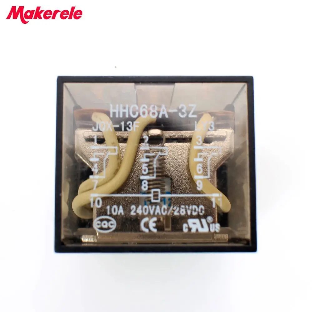 Электромагнитное реле HHC68A 3Z LY2 DC24V AC220V 8 контактов|electromagnetic relay|power relay8 pin relay |