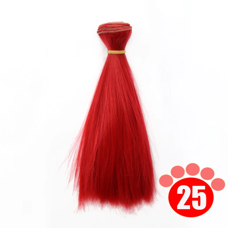 Msiredoll bjd парик 15*100 см или 20*100 см или 25*100 см волосы куклы для 1/3 1/4 1/6 кукла с прямыми волосами bjd парик diy - Цвет: colour 25