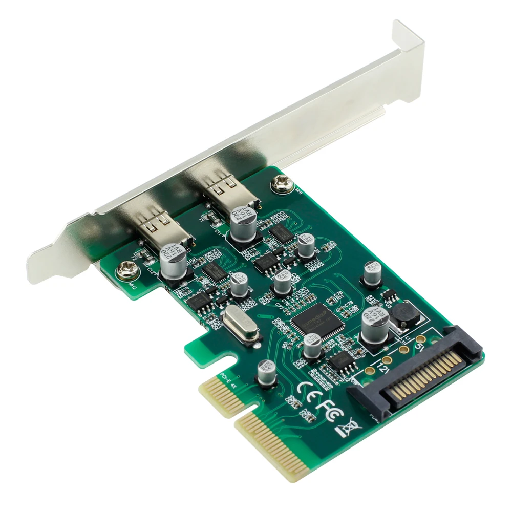 Карта памяти USB 3.1 Type C на 2 порта PCI express + PCIe низкопрофильный кронштейн pci e 4x к