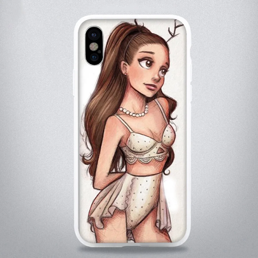 Чехол Ariana Grande для iPhone XR Max XS X 8 7 6s 6 5 5S SE Plus из мягкого ТПУ | Мобильные телефоны и