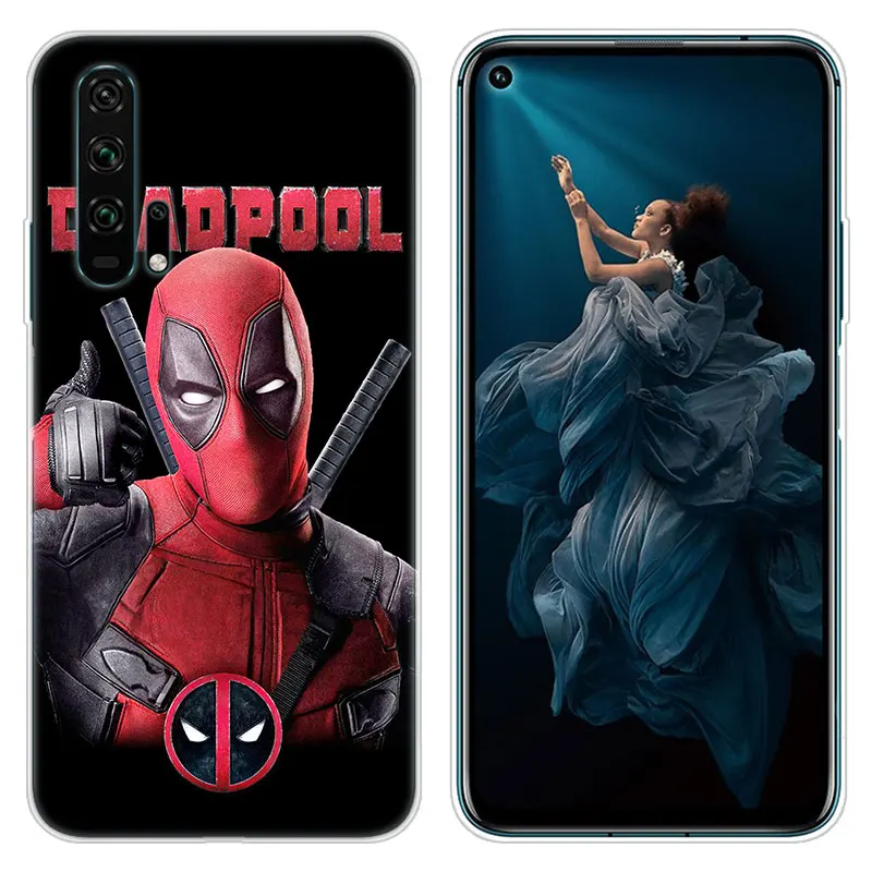 Горячая Marvel hero фильма «Дэдпул»; рубашки модный силиконовый чехол для huawei Honor 20 8A 7A Pro 10 9 8 Lite вид 20 фотоаппаратов моментальной печати 7S 8S 8X 7X 6X 8C 20i 10i играть