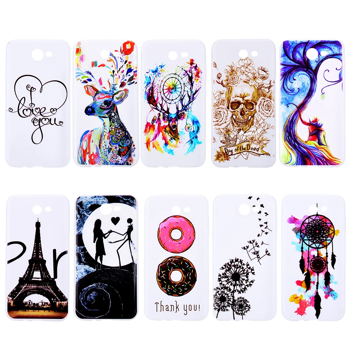 GrandEver Soft Case For Samsung Galaxy J3 2017 Cute Luminous Couple Campanula Dandelion Deer Cases |