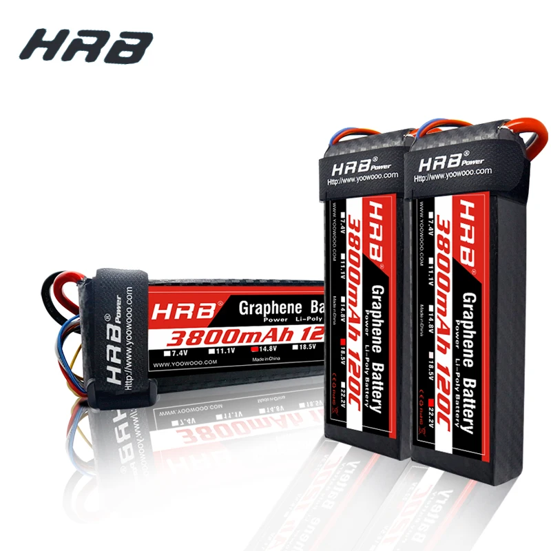 Батарея Графен HRB Lipo 2S 3S батарея 120C 240C с высоким разрядом для радиоуправляемого
