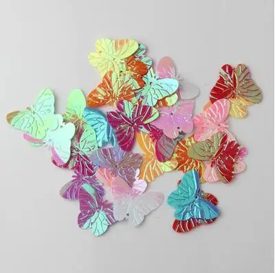 150PCS 22X30MM 2 hole butterfly Loose Sequins Paillettes Sewing Wedding Craft Women Kids DIY Garment Accessories | Дом и сад