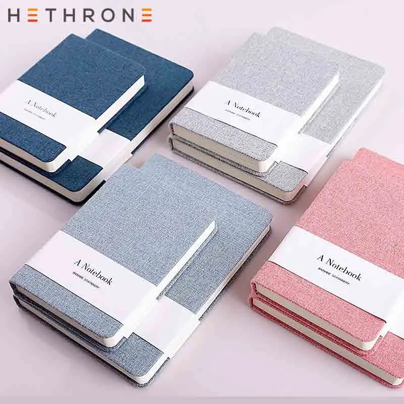Hethrone A6 записная книжка с тканевой обложкой для офиса, винтажный блокнот ручной работы в твердом переплете, блокнот, дневник, еженедельник, канцелярские принадлежности