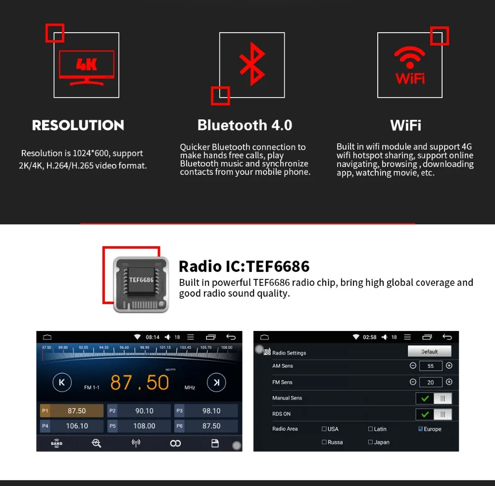 Автомагнитола для Volkswagen 2 din " Встроенный DSP для VW Skoda POLO GOLF PASSAT Автомагнитола gps Wifi Bluetooth Carplay gps Navi