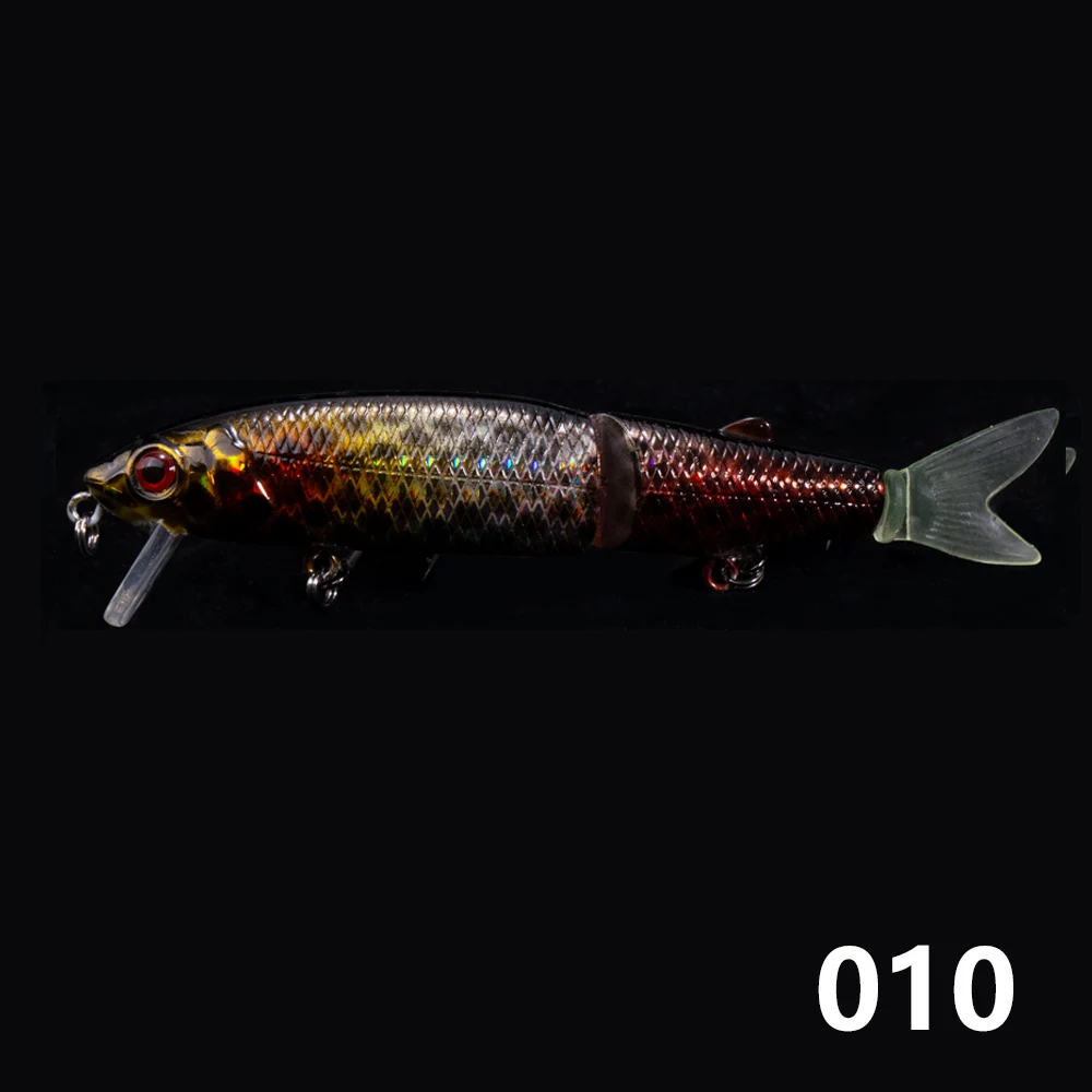 010 11.3cm 13.7g Hunthouse Щука приманка 11,3 см и 9 см шарнирная приманка мягкий хвост гольян приманка происхождения крючок Дайвинг плавающие приманки медленное погружение приманка рыбалка leurre - Цвет: 010 11.3cm 13.7g