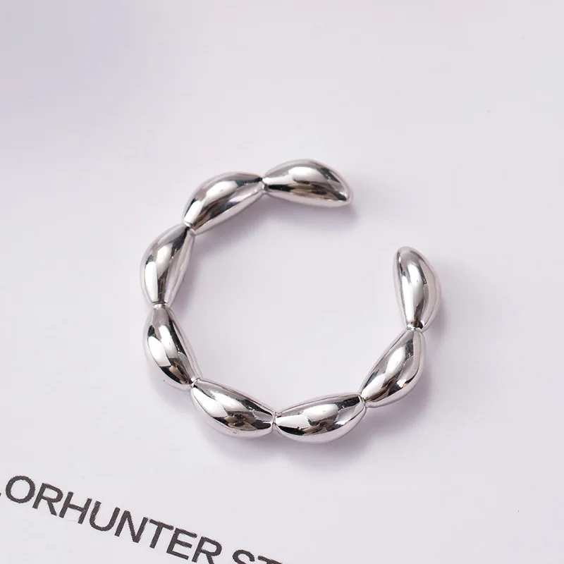 Овальные серебряные кольца для женщин S925 ювелирные изделия Модные Регулируемые