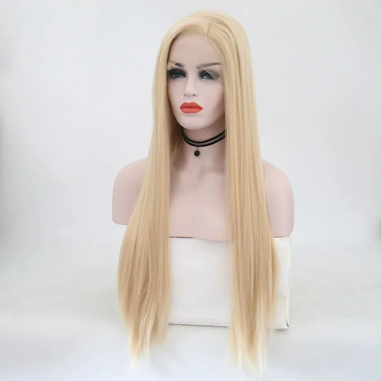 JOY& BEAUTY 26 дюймов длинные шелковистые прямые 150% плотность синтетические парики на кружеве термостойкие парики с натуральной частью парик для женщин