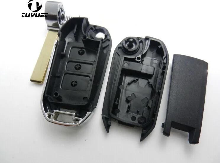 Складной чехол для ключей с 3 кнопками складной чехол-брелок Peugeot 307 407 408 (VA2 Blade без