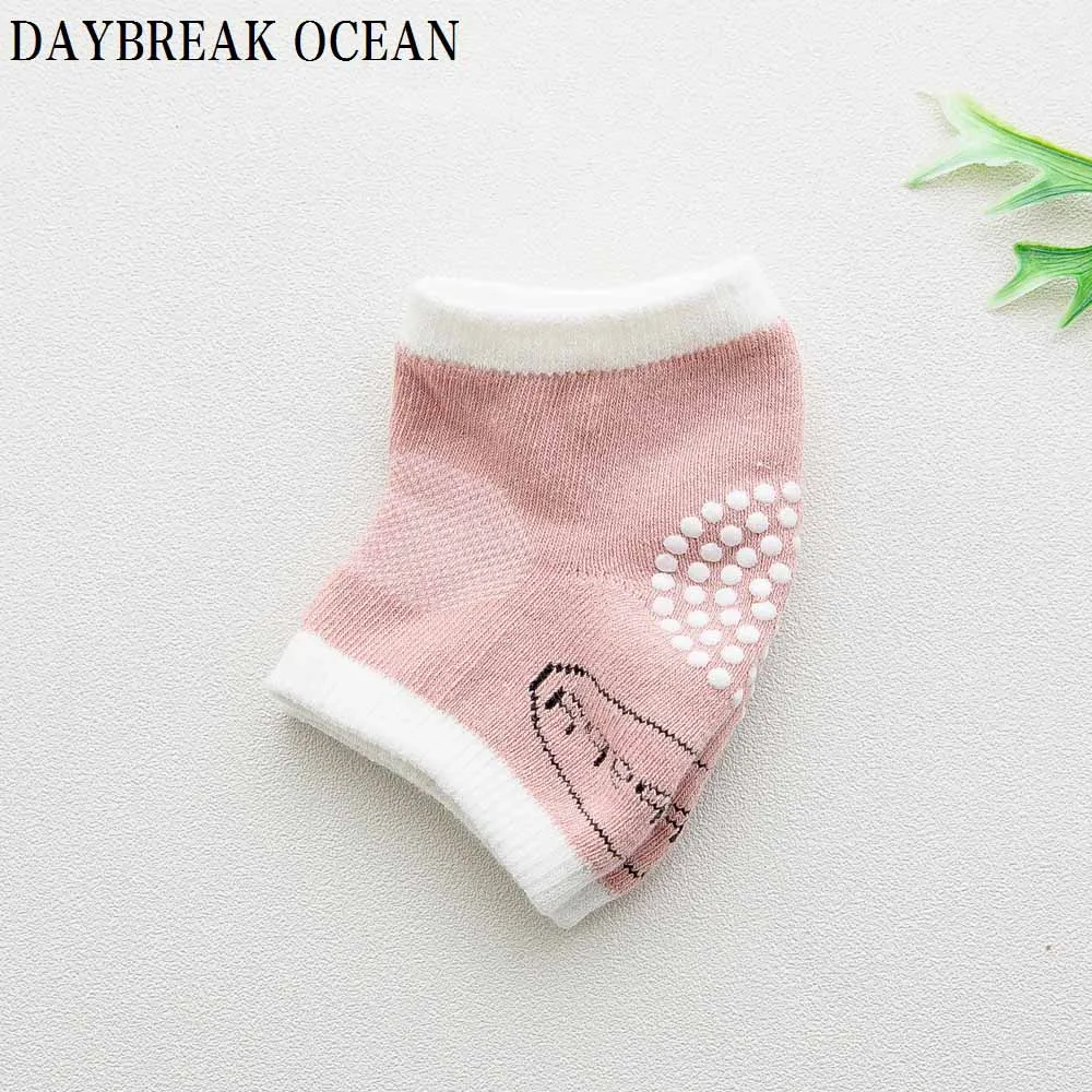 Pink Kiss Baby Мягкие Детские гетры из махровой ткани; наколенники для малышей; защита от скольжения; безопасные наколенники для ползания; наколенники для детей - Цвет: Pink Kiss Baby
