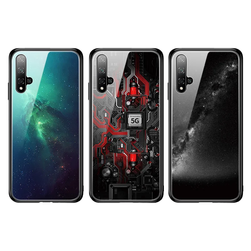 Стеклянный чехол Aixuan для Huawei Honor 20/Huawei 20 Pro защитный из закаленного стекла с полным