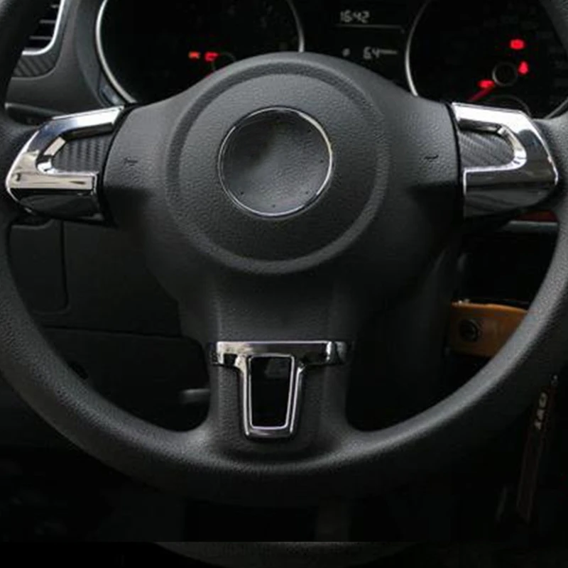 Автомобильный Стайлинг ABS хромированный чехол на руль для VW Golf 6 MK6 Polo Jetta MK5 Bora