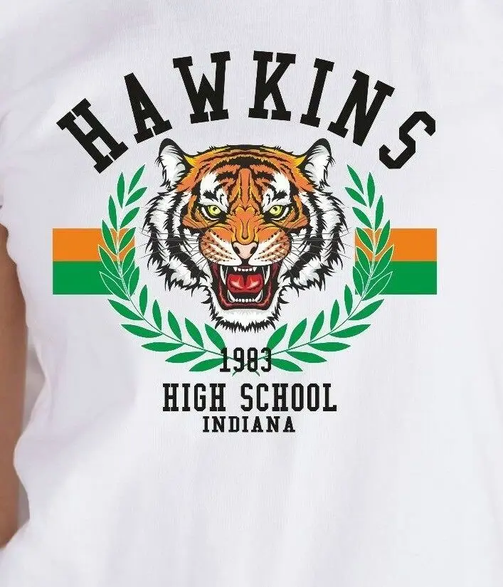 Hawkins футболка для старшеклассников вдохновленная странными вещами женская с
