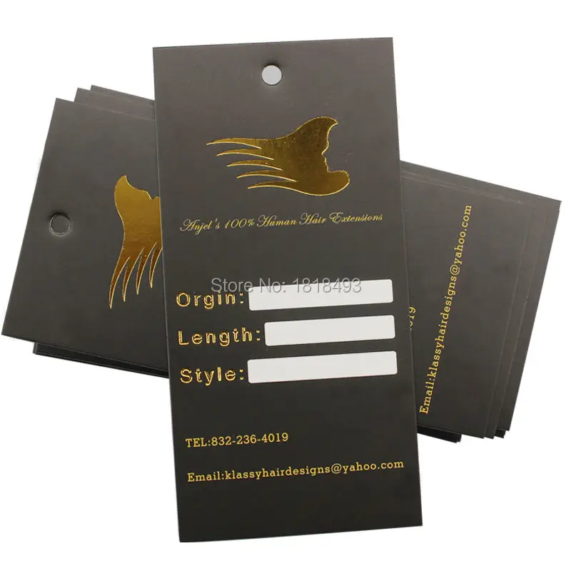 Бесплатная доставка сверхпрочных ярлыков с золотым тиснением/карточек из бумаги плотностью 300 г/м²/печать названия бренда одежды/этикетки для одежды/1000 штук в партии.