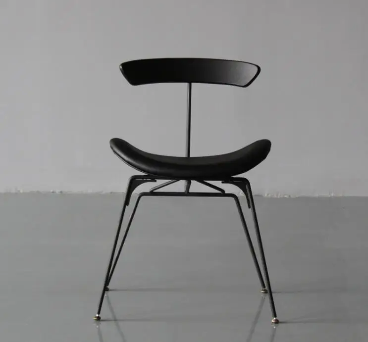 Промышленный стиль обеденный стул дизайнерский светильник роскошный Ретро Лофт стул из кованого железа муравьиный стул простой твердый деревянный стул